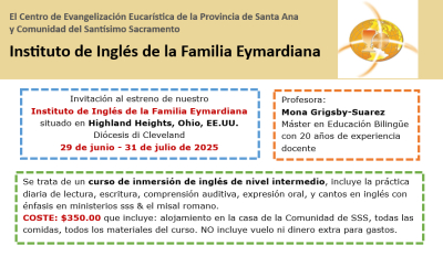 Instituto de Ingl&eacute;s de la Familia Eymardiana